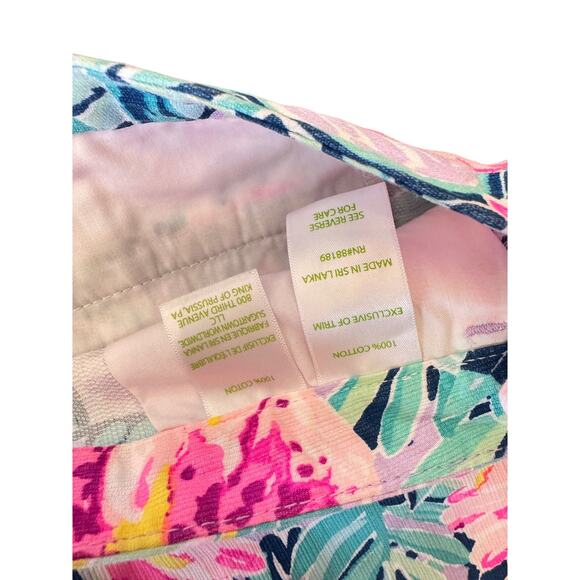 Lilly Pulitzer Jungle Utopia Shorts Size 2 Scallop Hem Floral Tropical Print - Picture 4 of 10